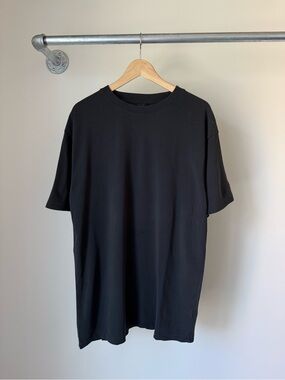 COS Men's Faded Black Oversized T-Shirt